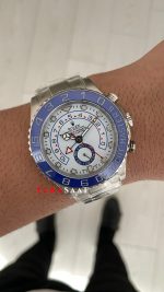 Rolex Yacht Master II Mercedes Hands 44 mm 116680 Silver Replika Saat