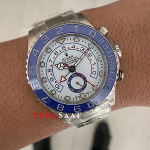 Rolex Yacht Master II Mercedes Hands 44 mm 116680 Silver Replika Saat