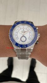 Rolex Yacht Master II Mercedes Hands 44 mm 116680 Silver Replika Saat