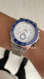 Rolex Yacht Master II Mercedes Hands 44 mm 116680 Silver Replika Saat