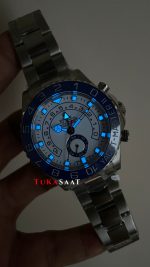 Rolex Yacht Master II Mercedes Hands 44 mm 116680 Silver Replika Saat