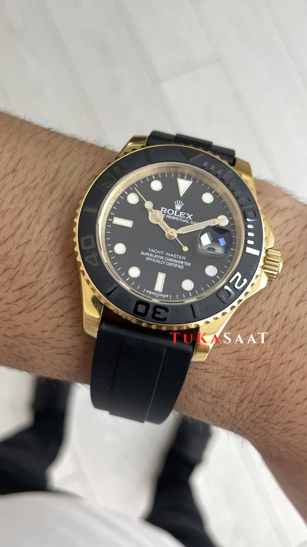 Rolex Yacht Master Oysterflex Rubber 226658 Gold 42mm Replika Saat Rolex Yacht Master Oysterflex Rubber 226658 Gold 42mm Replika Saat