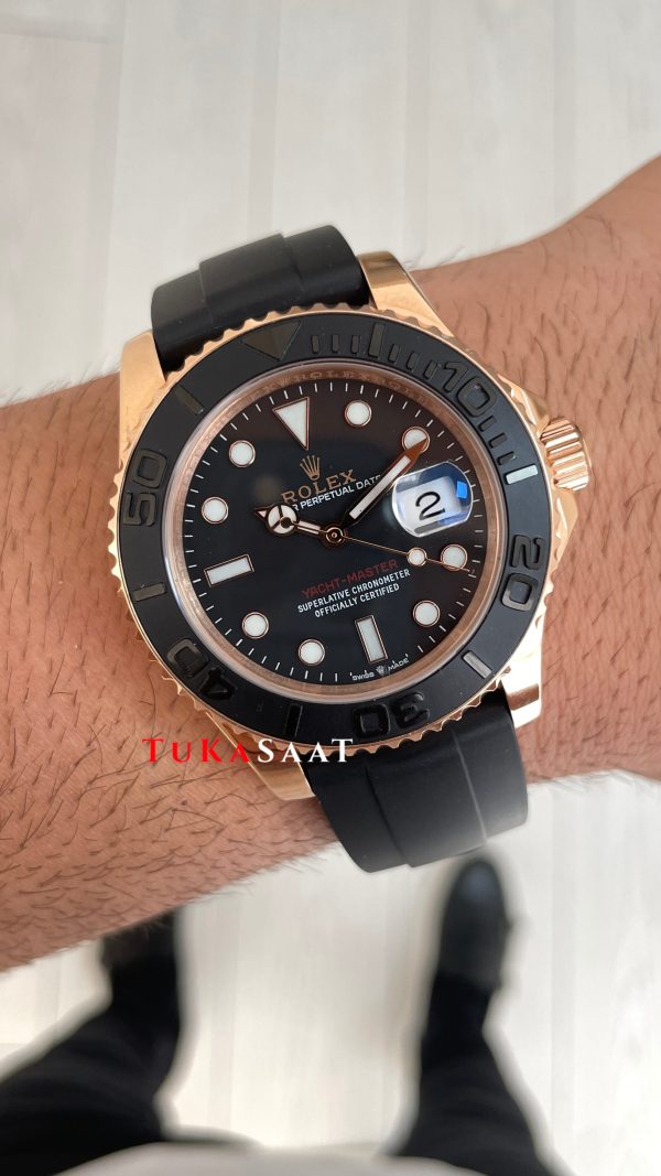Rolex Yacht Master Oysterflex Rubber 226659 Everose 40mm Replika Saat Rolex Yacht Master Oysterflex Rubber 226659 Everose 40mm Replika Saat