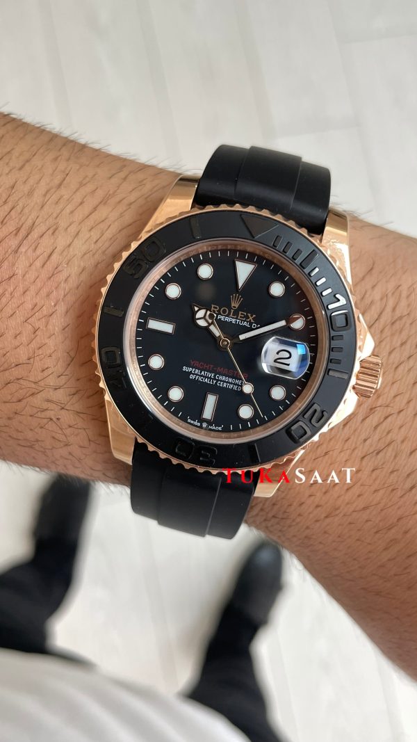 Rolex Yacht Master Oysterflex Rubber 226659 Everose 40mm Replika Saat Rolex Yacht Master Oysterflex Rubber 226659 Everose 40mm Replika Saat