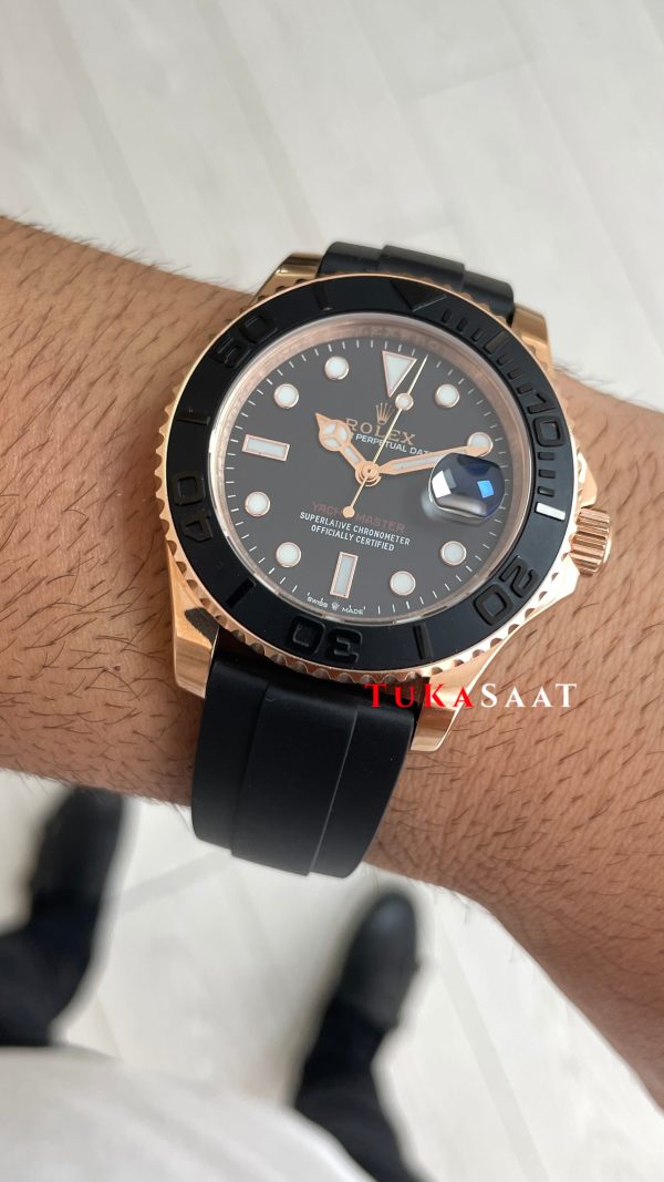 Rolex Yacht Master Oysterflex Rubber 226659 Everose 40mm Replika Saat Rolex Yacht Master Oysterflex Rubber 226659 Everose 40mm Replika Saat