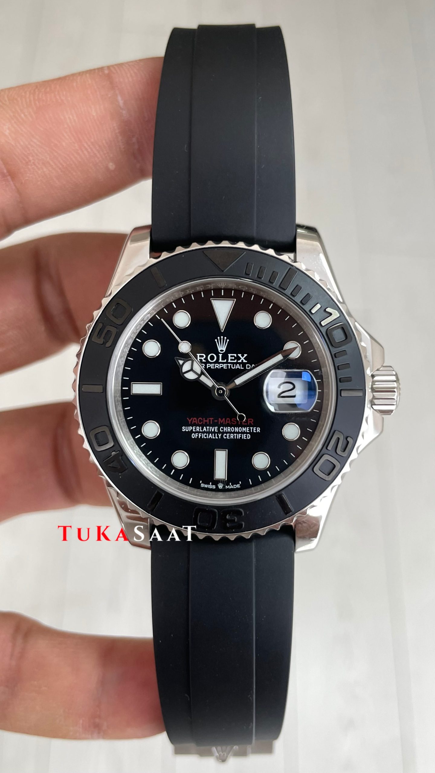 Rolex Yacht Master Oysterflex Rubber 226659 Silver 42mm Replika Saat Rolex Yacht Master Oysterflex Rubber 226659 Silver 42mm Replika Saat
