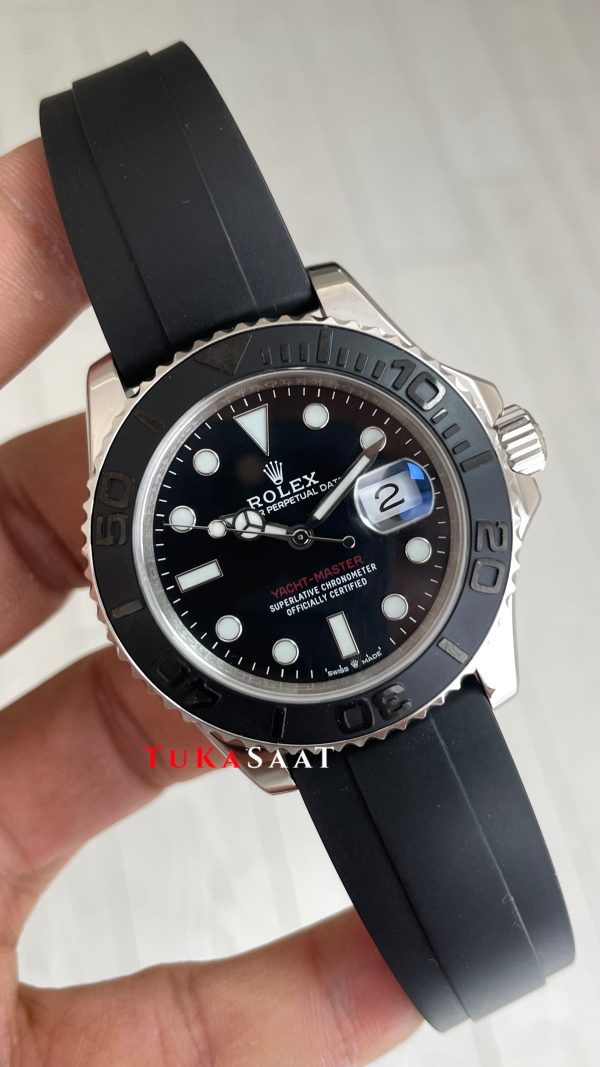 Rolex Yacht Master Oysterflex Rubber 226659 Silver 42mm Replika Saat Rolex Yacht Master Oysterflex Rubber 226659 Silver 42mm Replika Saat