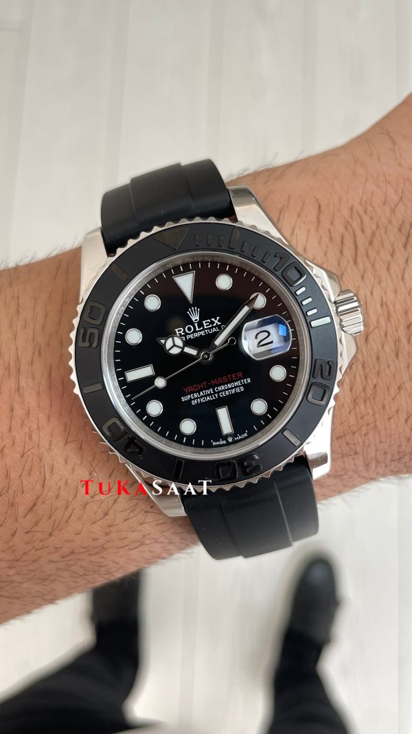 Rolex Yacht Master Oysterflex Rubber 226659 Silver 42mm Replika Saat Rolex Yacht Master Oysterflex Rubber 226659 Silver 42mm Replika Saat