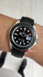 Rolex Yacht Master Oysterflex Rubber 226659 Silver 42mm Replika Saat