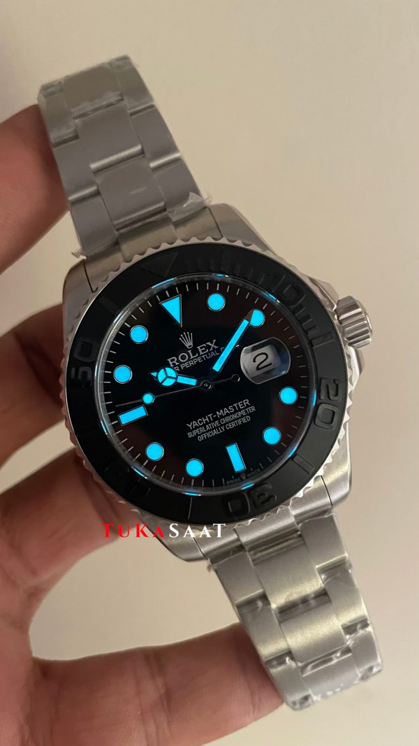 Rolex Yacht Master RLX Titanium 226627 Oyster Siyah Kadran 42mm Replika Saat Rolex Yacht Master RLX Titanium 226627 Oyster Siyah Kadran 42mm Replika Saat