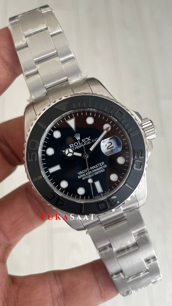 Rolex Yacht Master RLX Titanium 226627 Oyster Siyah Kadran 42mm Replika Saat Rolex Yacht Master RLX Titanium 226627 Oyster Siyah Kadran 42mm Replika Saat