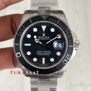Rolex Yacht Master Titanium RLX 226627 Siyah Kadran 42mm DD3235 Super Clone Swiss ETA Saat TW Factory