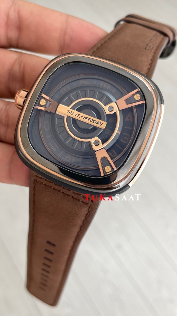 SevenFriday Kahverengi M Serisi M2/02 Brown Rose 47mm Replika Saat SevenFriday Kahverengi M Serisi M2/02 Brown Rose 47mm Replika Saat