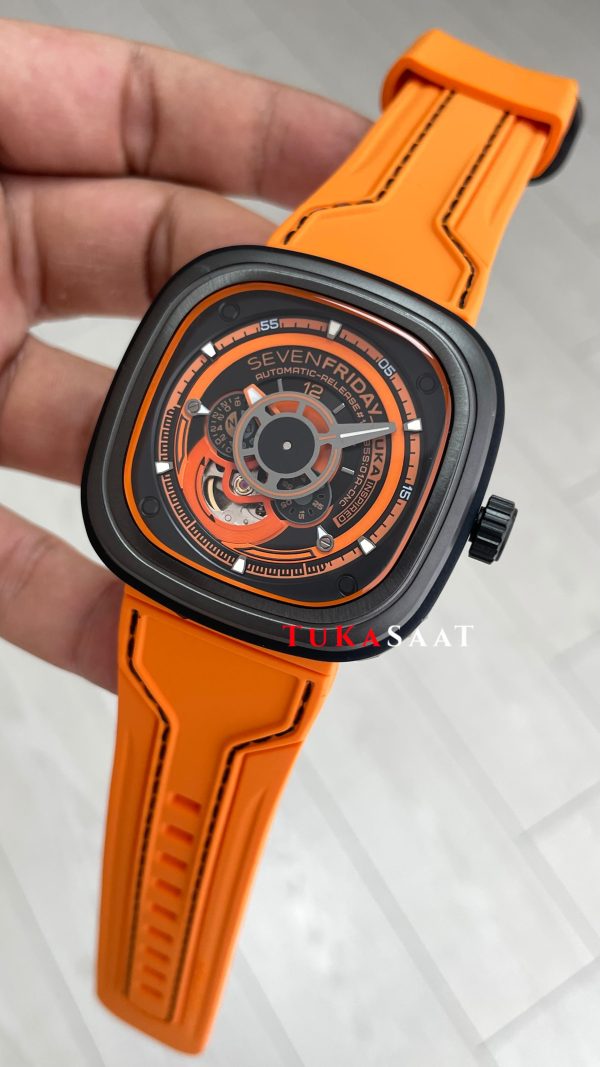 SevenFriday Kuka Orange P Serisi 47 mm P3/07 Turuncu Replika Saat SevenFriday Kuka Orange P Serisi 47 mm P3/07 Turuncu Replika Saat