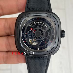 SevenFriday P Series Siyah P3/01 PVD Black 47mm Replika Saat