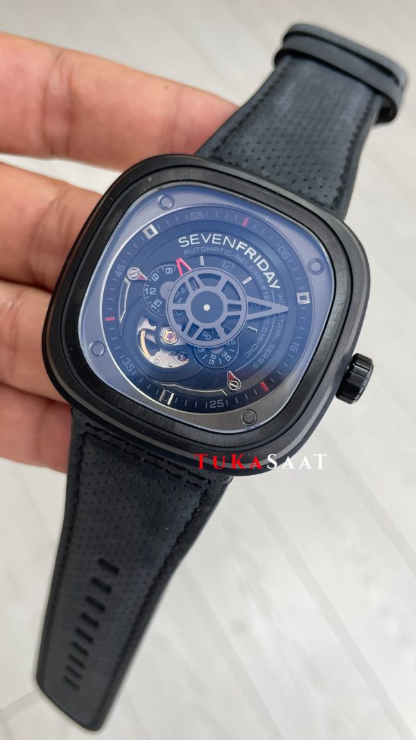 SevenFriday P Series Siyah P3/01 PVD Black 47mm Replika Saat SevenFriday P Series Siyah P3/01 PVD Black 47mm Replika Saat