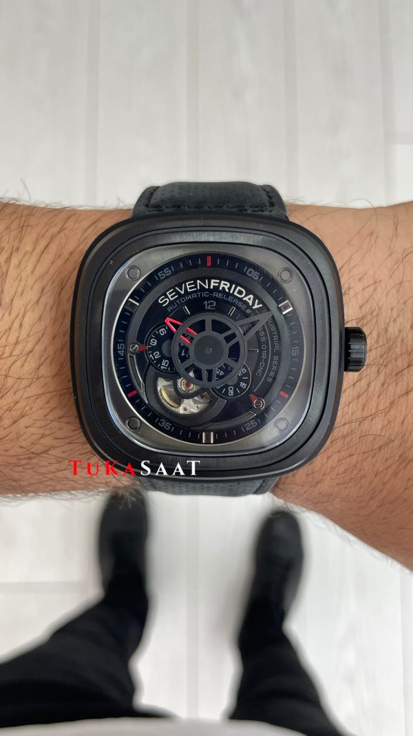 SevenFriday P Series Siyah P3/01 PVD Black 47mm Replika Saat SevenFriday P Series Siyah P3/01 PVD Black 47mm Replika Saat