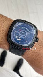 SevenFriday P Series Siyah P3/01 PVD Black 47mm Replika Saat