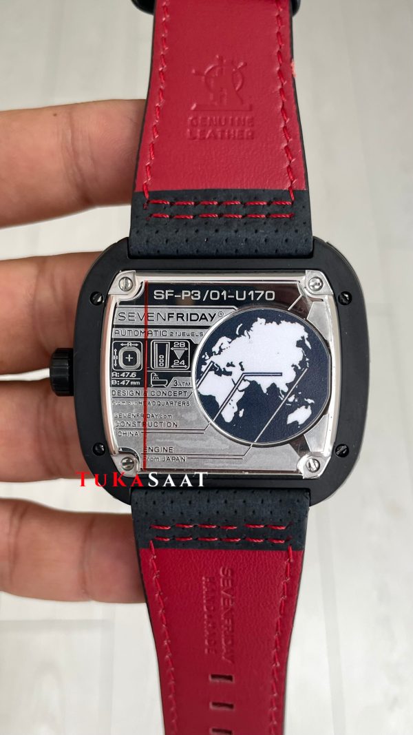 SevenFriday P Series Siyah P3/01 PVD Black 47mm Replika Saat SevenFriday P Series Siyah P3/01 PVD Black 47mm Replika Saat