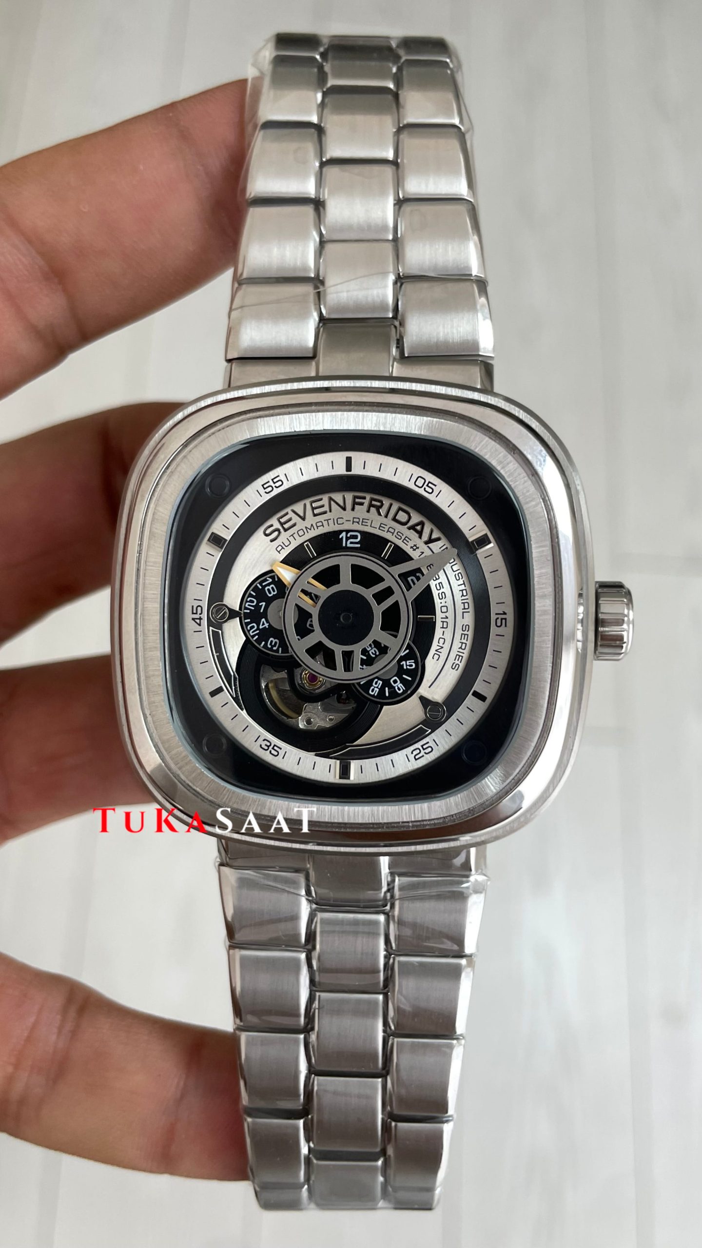SevenFriday P Serisi SF-P1B/01M Silver 47mm Replika Saat SevenFriday P Serisi SF-P1B/01M Silver 47mm Replika Saat