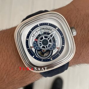 SevenFriday Yacht Club P Series P3/06 Silver Blue 47 mm Replika Saat