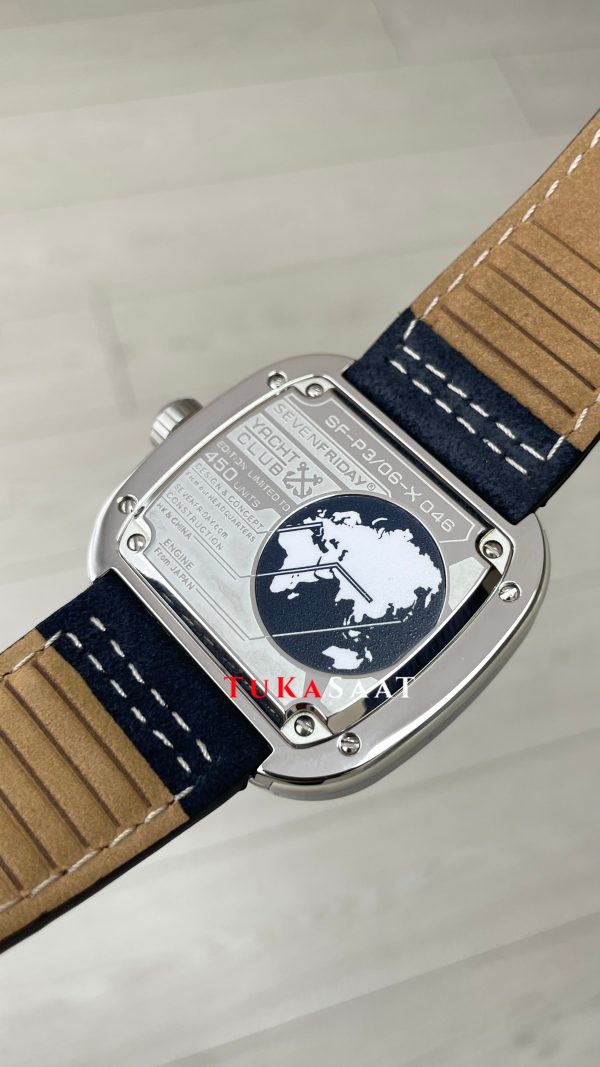 SevenFriday Yacht Club P Series P3/06 Silver Blue 47 mm Replika Saat SevenFriday Yacht Club P Series P3/06 Silver Blue 47 mm Replika Saat