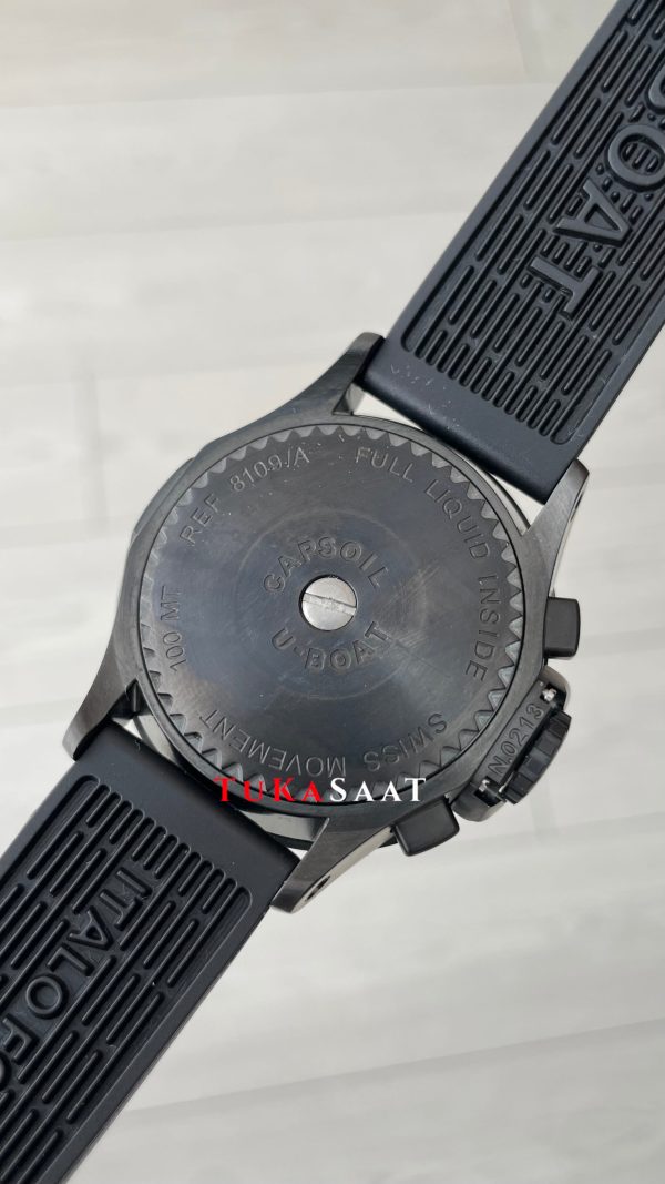 U-Boat Capsoil Chrono 8109/E DLC Siyah 45mm Replika Saat