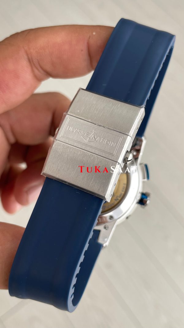 Ulysse Nardin El Toro GMT Perpetual Calendar Executive Beyaz Kadran 43mm Blue Silver Replika Saat