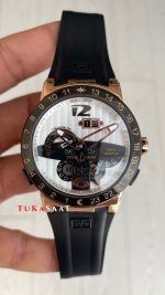 Ulysse Nardin El Toro GMT Perpetual Calendar Executive Beyaz Kadran 43mm Rose Replika Saat