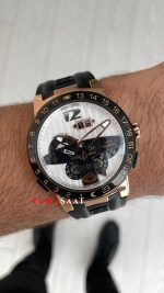 Ulysse Nardin El Toro GMT Perpetual Calendar Executive Beyaz Kadran 43mm Rose Replika Saat
