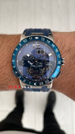Ulysse Nardin El Toro GMT Perpetual Calendar Executive Mavi Kadran 43mm Silver Replika Saat