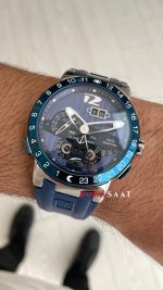 Ulysse Nardin El Toro GMT Perpetual Calendar Executive Mavi Kadran 43mm Silver Replika Saat