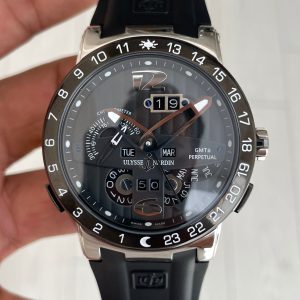 Ulysse Nardin El Toro GMT Perpetual Executive Siyah Kadran 43mm Replika Saat