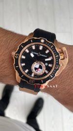 Ulysse Nardin Hammerhead Shark Diver Deep Dive Siyah Kadran 46mm Rose Black Replika Saat