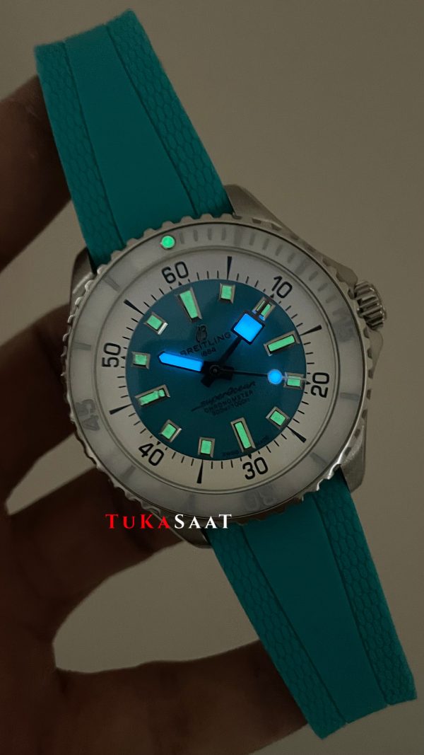 Breitling Superocean A17377 Tiffany 44mm Replika Saat Breitling Superocean A17377 Tiffany 44mm Replika Saat