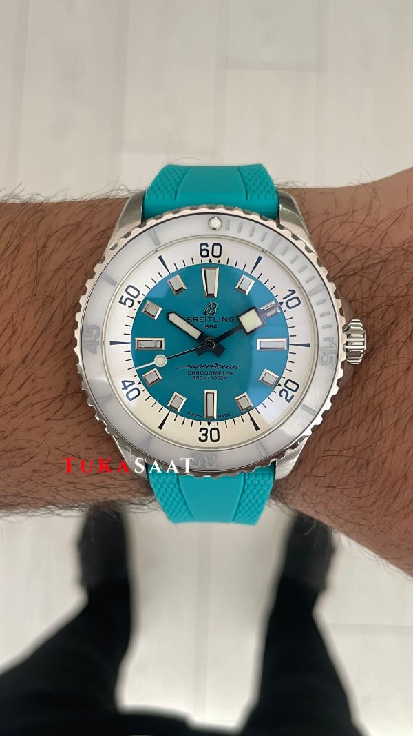 Breitling Superocean A17377 Tiffany 44mm Replika Saat Breitling Superocean A17377 Tiffany 44mm Replika Saat