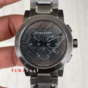 Burberry BU9351 The City Gunmetal Chronograph Gri 42mm Replika Saat