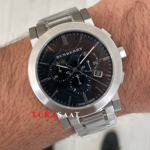 Burberry BU9351 The City Herenhorloge Chronograph Siyah 42mm Replika Saat