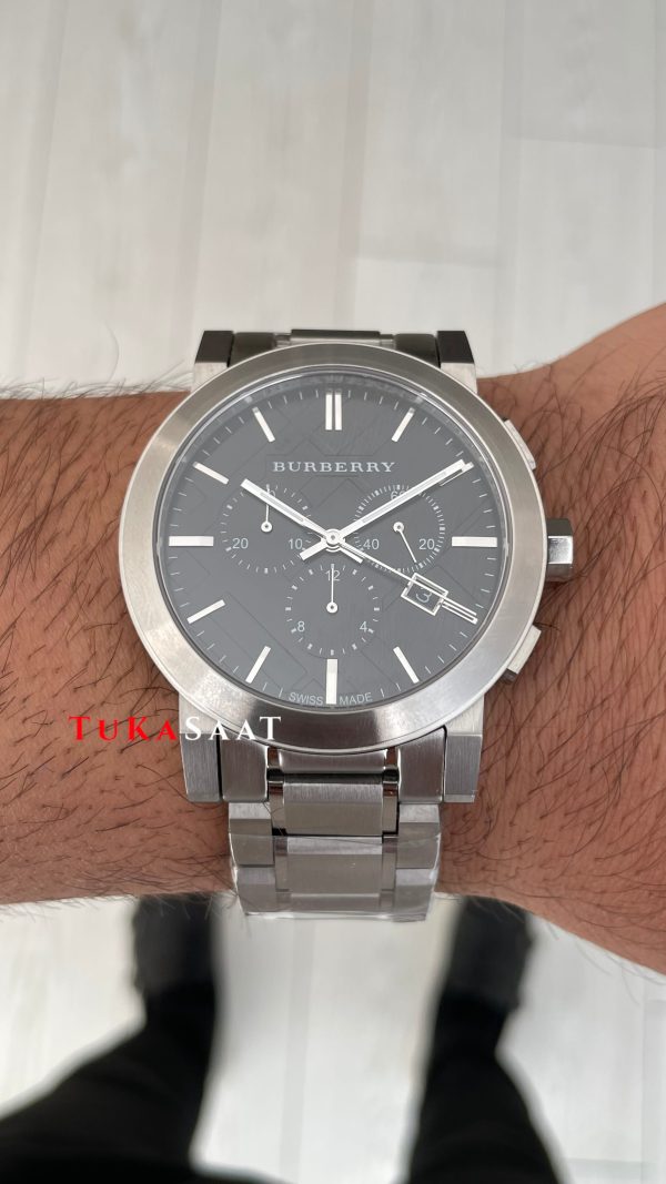 Burberry BU9351 The City Herenhorloge Chronograph Siyah 42mm Replika Saat