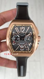 Franck Muller Vanguard Chronograph Gri V45CCDT Rose 44mm Super Clone Swiss ETA Saat ABF Factory
