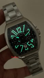 Franck Muller Vanguard Chronograph Siyah V45CCDT 44mm Super Clone Swiss ETA Saat ABF Factory