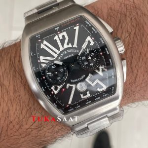 Franck Muller Vanguard Chronograph Siyah V45CCDT 44mm Super Clone Swiss ETA Saat ABF Factory