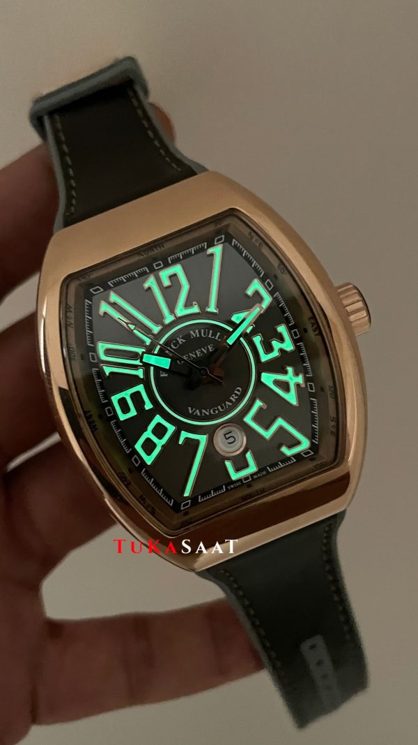 Franck Muller Vanguard Gri V45SCDT Rose Super Clone Swiss ETA Saat ABF Factory Franck Muller Vanguard Gri V45SCDT Rose Super Clone Swiss ETA Saat ABF Factory