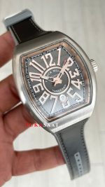 Franck Muller Vanguard GRİ V45SCDT Titanium Super Clone Swiss ETA Saat ABF Factory