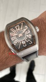 Franck Muller Vanguard GRİ V45SCDT Titanium Super Clone Swiss ETA Saat ABF Factory