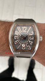 Franck Muller Vanguard GRİ V45SCDT Titanium Super Clone Swiss ETA Saat ABF Factory