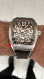 Franck Muller Vanguard GRİ V45SCDT Titanium Super Clone Swiss ETA Saat ABF Factory