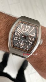 Franck Muller Vanguard GRİ V45SCDT Titanium Super Clone Swiss ETA Saat ABF Factory