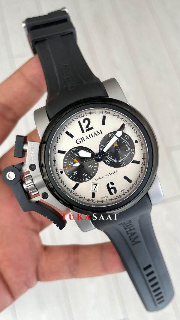 Graham Chronofighter Oversize Beyaz 47mm Replika Saat Graham Chronofighter Oversize Beyaz 47mm Replika Saat