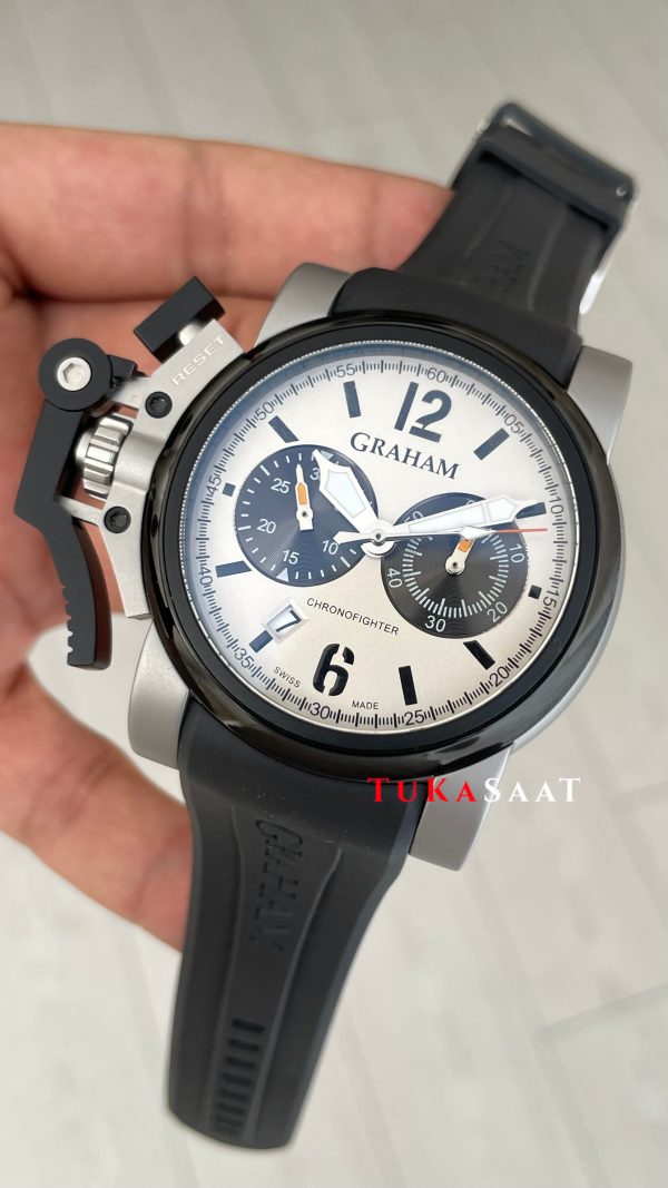 Graham Chronofighter Oversize Beyaz 47mm Replika Saat Graham Chronofighter Oversize Beyaz 47mm Replika Saat